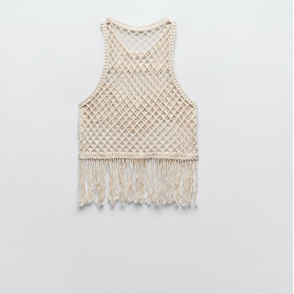 NWT zara macrame top - Picture 8 of 8